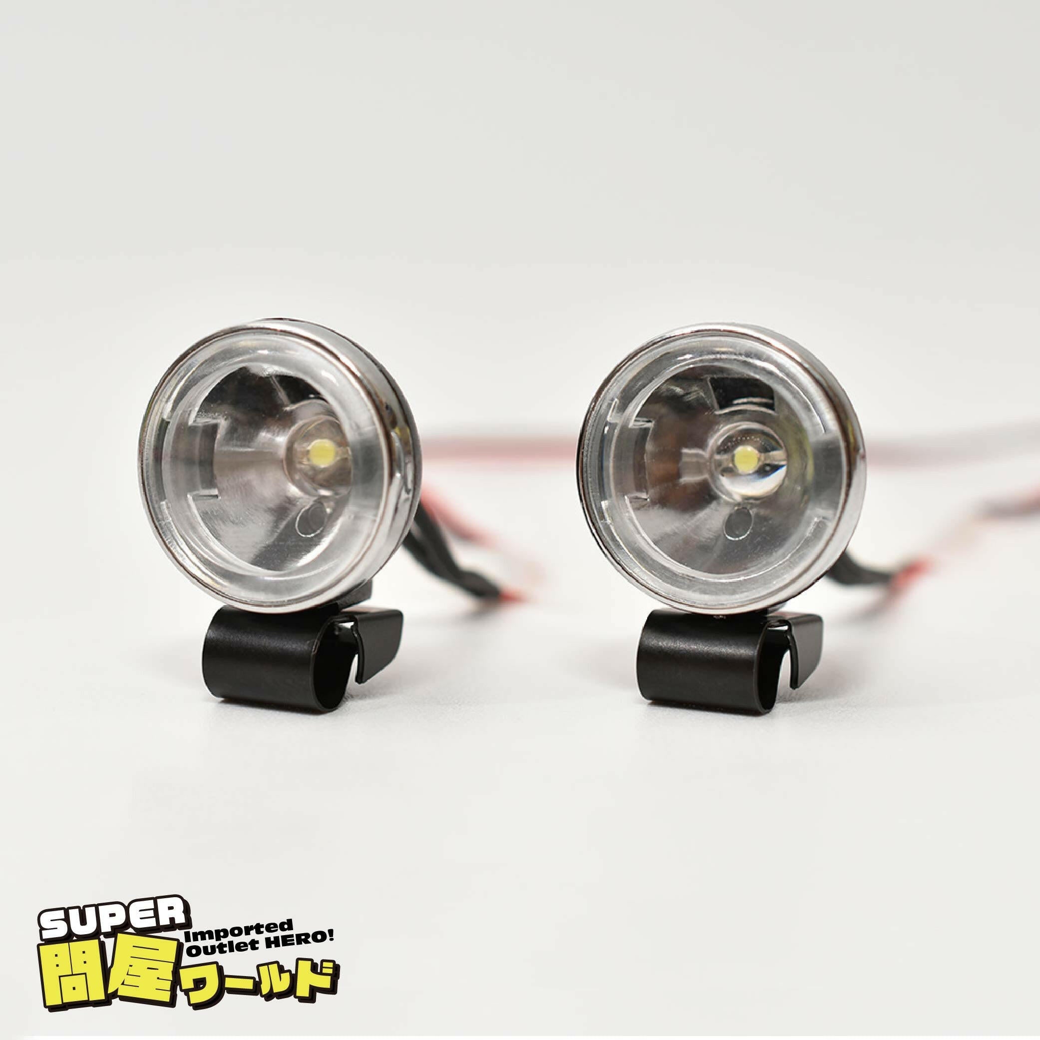 [問屋ワールド］スケールクローラーRCカー用高輝度LEDフォグランプ＆ライトステーキット（G157HG）