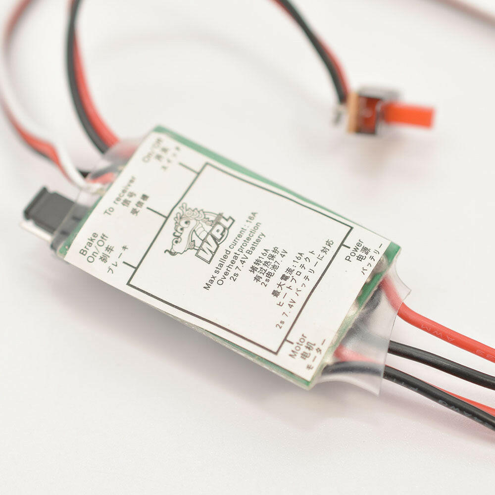 WPL JAPAN ブラシモーター用ESC(ドラッグブレーキ機能付き スロースピード強化タイプ)