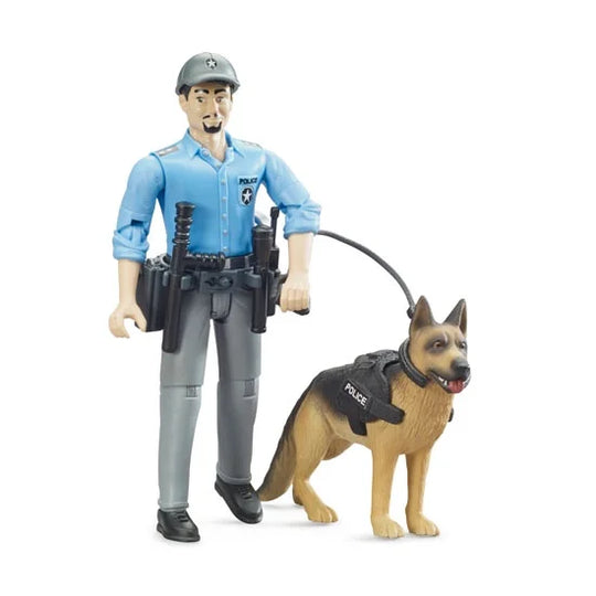 HOBBY LIFE ブルーダー フィギュア 白人警察官＆警察犬