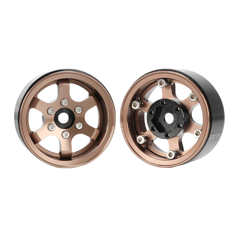 問屋ワールド】クローラーRC用1.55インチアルミ製ビードロックホイール