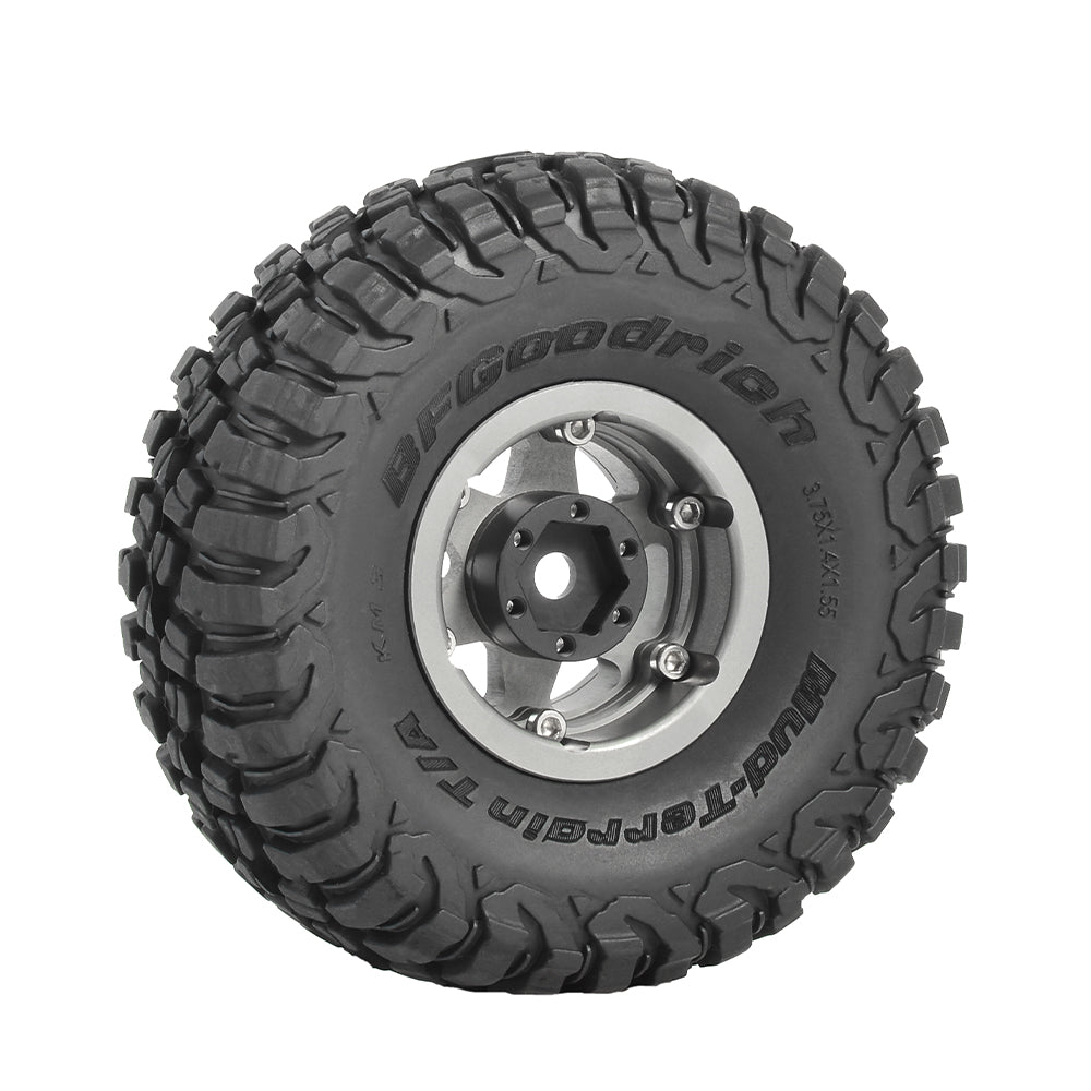 問屋ワールド】クローラーRC用1.55インチアルミ製ビードロックホイール