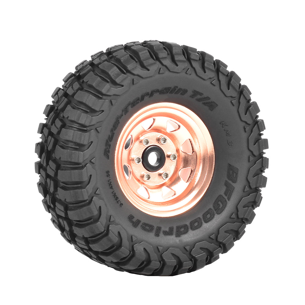 問屋ワールド】クローラーRC用1.55インチスチール製ビードロック