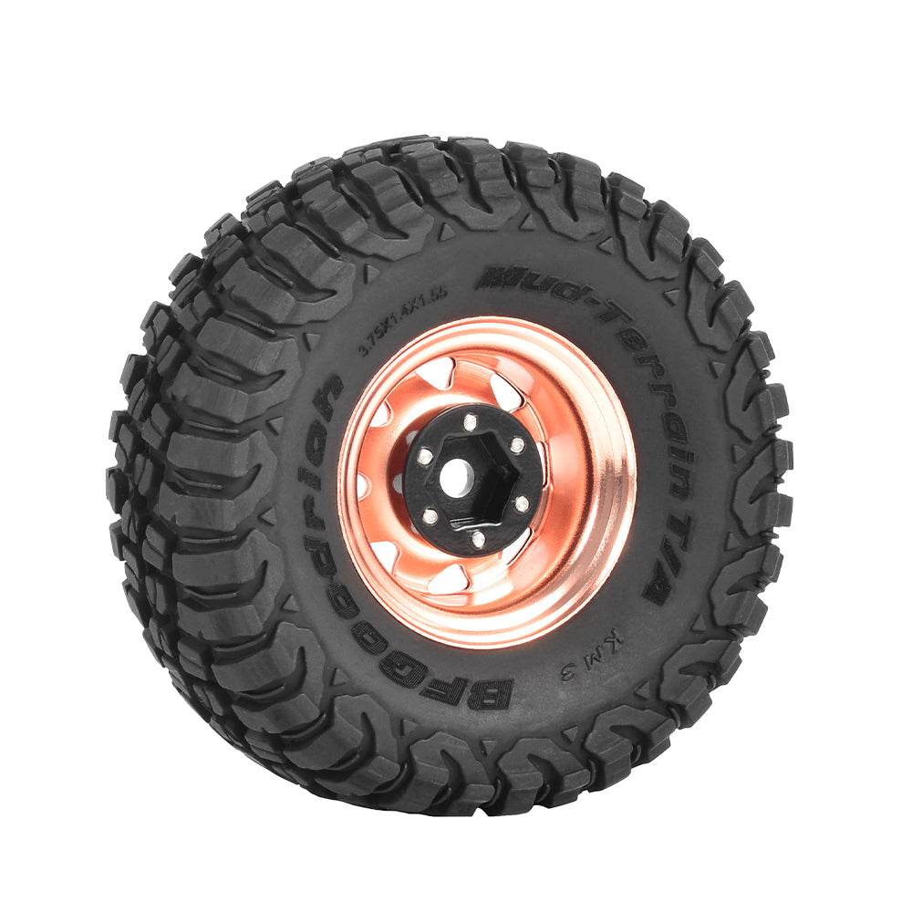 タイヤ・ホイール Alchemy 問屋ワールド】クローラーRC用1.55インチスチール製ビードロック