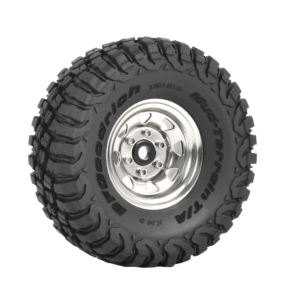 問屋ワールド】クローラーRC用1.55インチスチール製ビードロック
