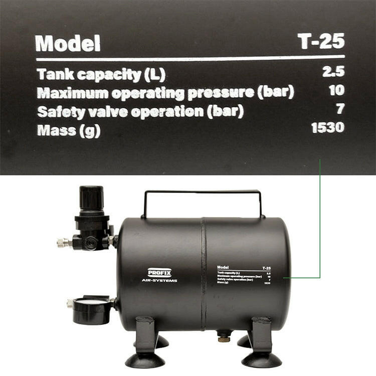 PROFIX AIR-SYSTEMS エアブラシ用エアータンク T-25 – RAYWOOD