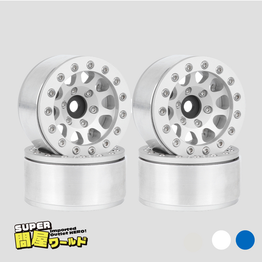 問屋ワールド】クローラーRC用1.55インチアルミ製ビードロックホイール 問屋ワールド】クローラーRC用1.55インチアルミ製ビードロックホイール