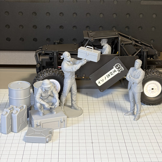 だいたい1/16スケールグッズAセット(ドラム缶、ジュリ缶、工具箱、コンテナ)