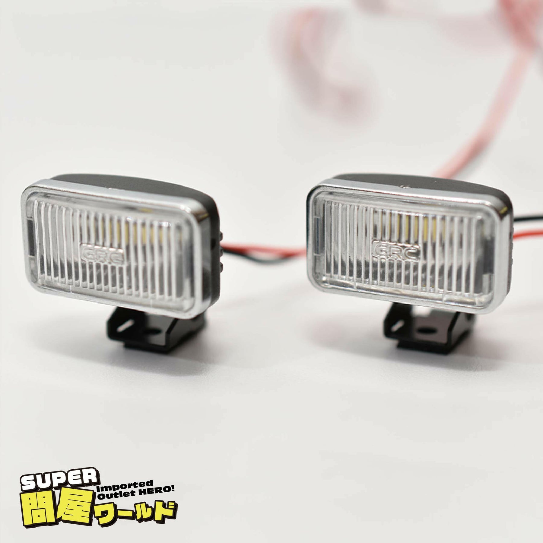 [問屋ワールド］スケールクローラーRCカー用高輝度LEDフォグランプ＆ライトステーキット（G157UPW）