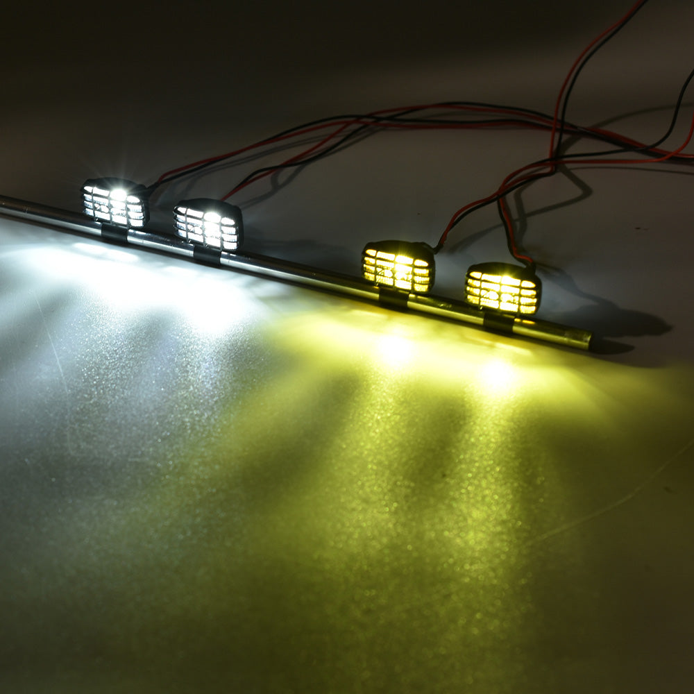 [問屋ワールド］スケールクローラーRCカー用高輝度LEDフォグランプ＆ライトステーキット（G157MW）