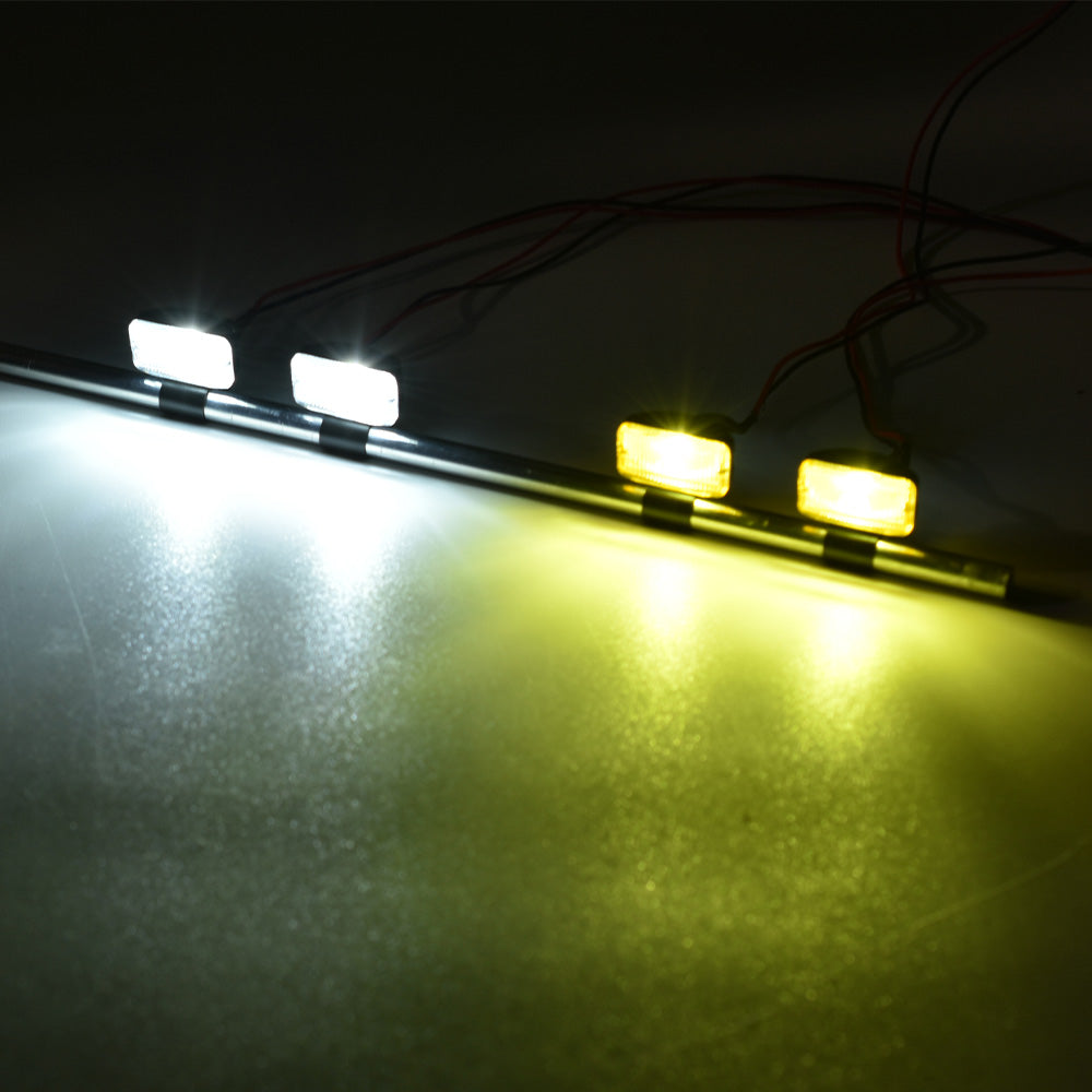 [問屋ワールド］スケールクローラーRCカー用高輝度LEDフォグランプ＆ライトステーキット（G157MY）