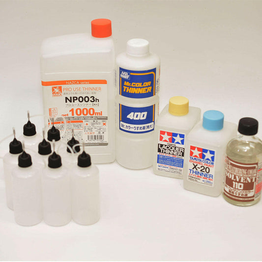 PROFIX AIR-SYSTEMS ドロッパーボトルソフト（溶剤・ツールクリーナー・うすめ液用）60mlブラック8本セット