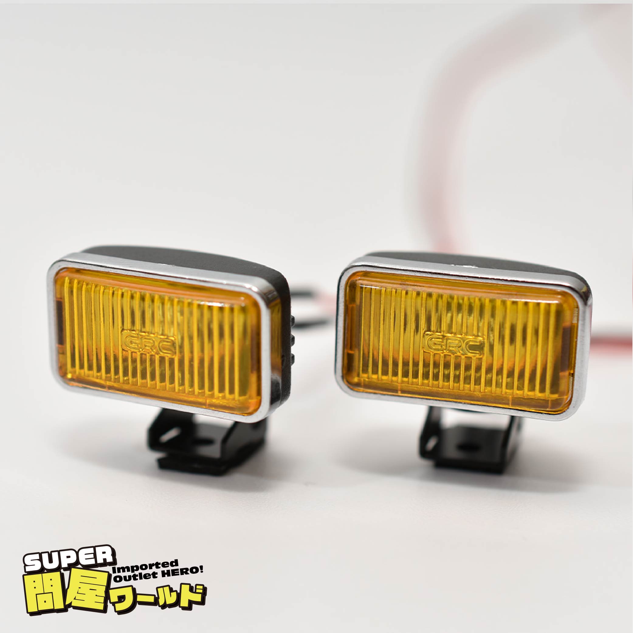 [問屋ワールド］スケールクローラーRCカー用高輝度LEDフォグランプ＆ライトステーキット（G157UY）