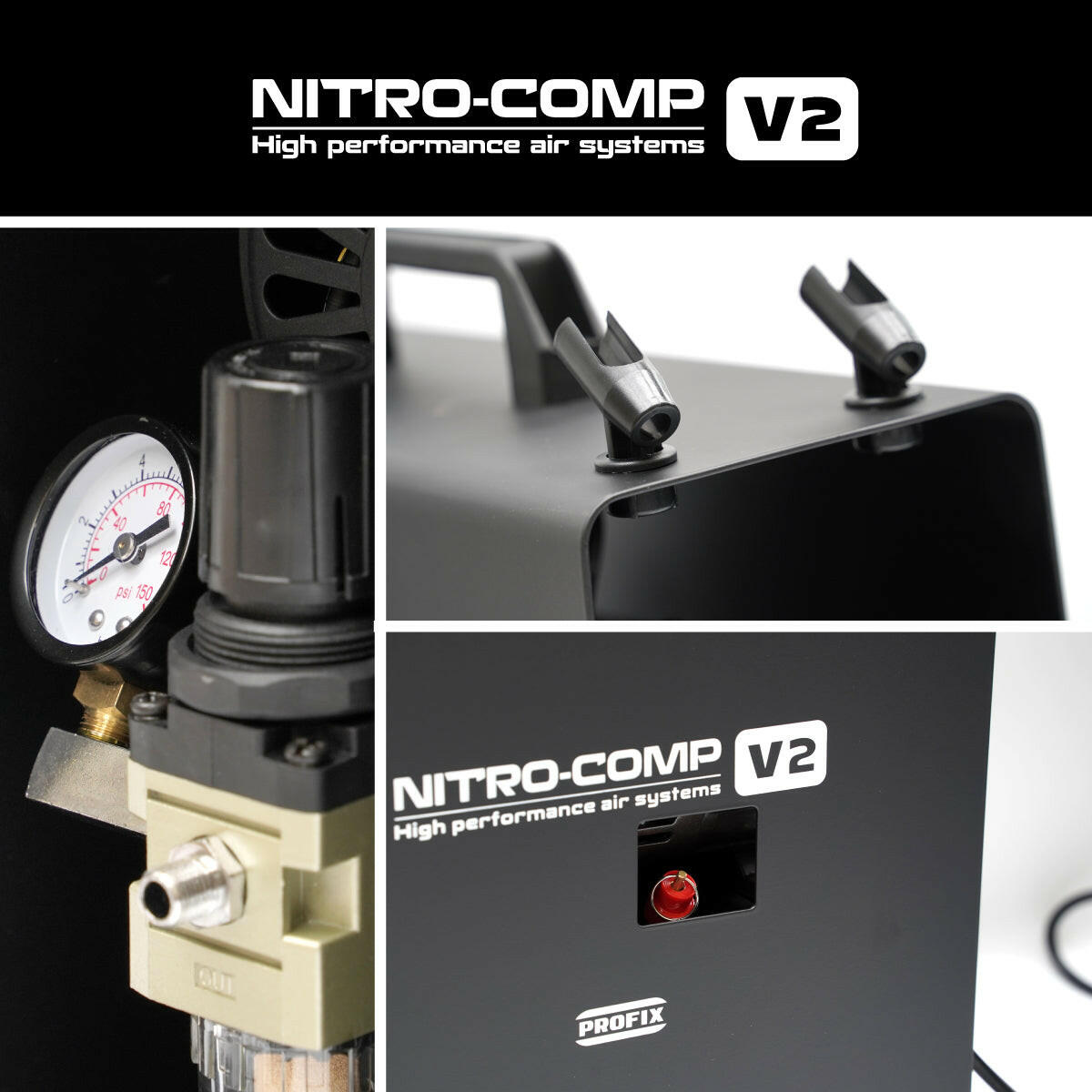 PROFIX NITRO-COMP ニトロコンプ V2 オイルレスエアコンプレッサー【予約商品：５月上旬発送】