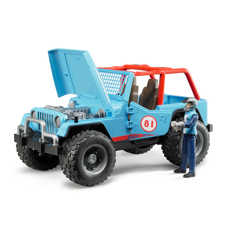HOBBY LIFE ブルーダー  Jeep クロスカントリーレーサー（フィギュア付き）BLUE