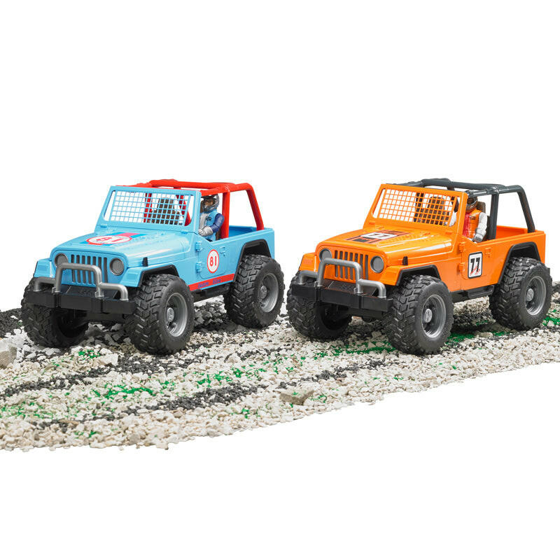 ※きゅう1/6ジープ おまけフィギュア付き bruder ブルーダー Jeep Rubicon＆マウンテンバイク フィギュア